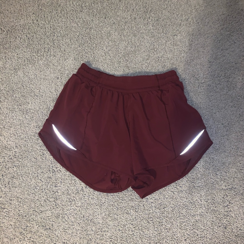 LULULEMON SHORTS!!! Maroon and super cute! Size 4